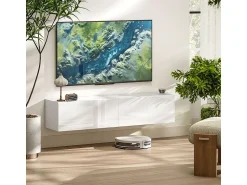 Móvel de TV de parede com 2 portas, rack para TV para sala de estar ou quarto,^ Móvel De Tv