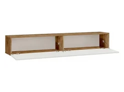 Vente-unique Móvel de TV de parede com 2 portas - Branco e natural - AUBEPINA^ Móvel De Tv
