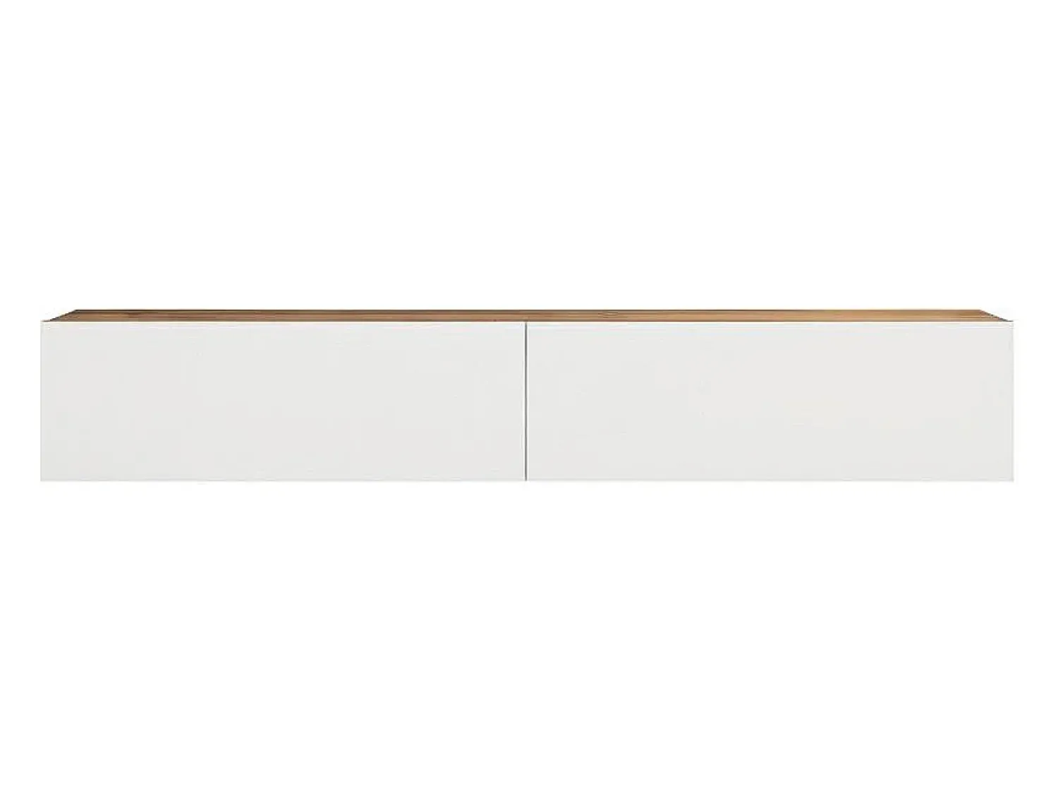 Vente-unique Móvel de TV de parede com 2 portas - Branco e natural - AUBEPINA^ Móvel De Tv