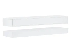 Móvel De Tv|Hauss Spole Móvel de TV de parede em MDF com iluminação LED e 4 gavetas - Acabamento em brilhante Branco