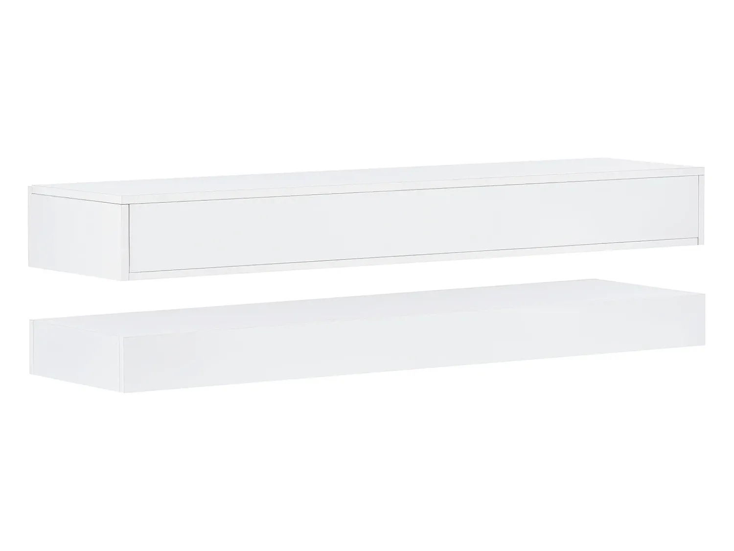Móvel De Tv|Hauss Spole Móvel de TV de parede em MDF com iluminação LED e 4 gavetas - Acabamento em brilhante Branco