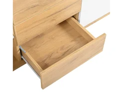 New Móvel de TV de parede para sala de estar, unidade de armazenamento multifuncional, suporte para TV com 3 gavetas, Branco