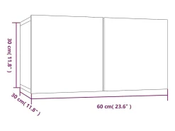 Móvel De Tv|Helloshop26 Móvel de TV de parede Sonoma 60 x 30 x 30 cm madeira industrializada cinza 02_0024290 Castanho