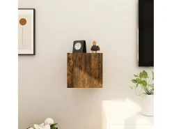 Móvel de TV de parede 30,5x30x30 cm cor carvalho fumado PT107144^ Móvel De Tv