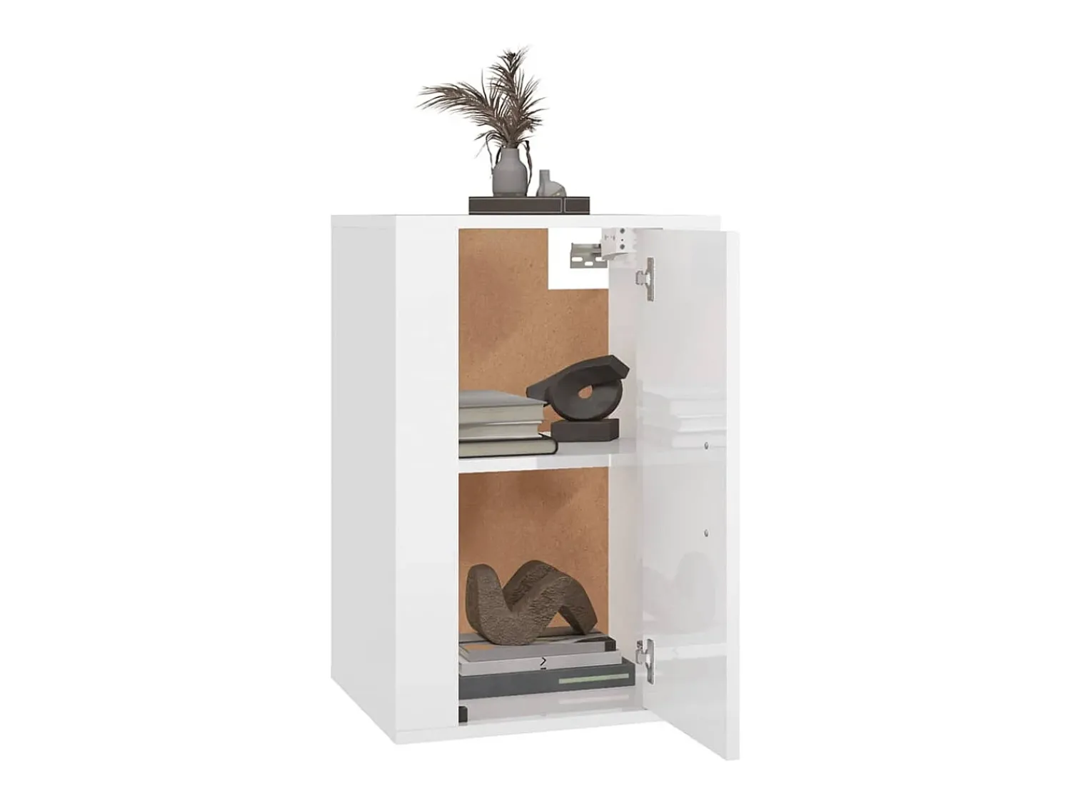 Móvel De Tv| Móvel de TV de parede 40x34,5x60 cm brilhante PT703879 Branco