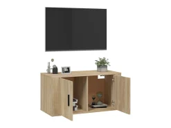 Móvel de TV de parede 80x34,5x40 cm sonoma PT887459 Castanho