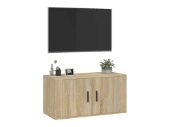 Móvel de TV de parede 80x34,5x40 cm sonoma PT887459 Castanho