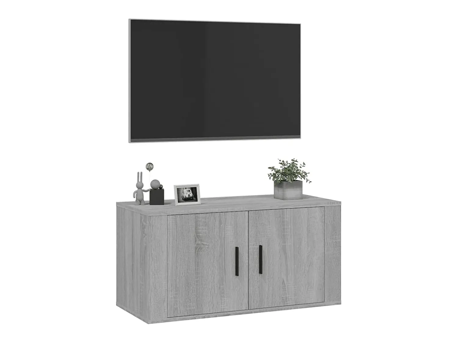 Móvel De Tv* Móvel de TV de parede 80x34,5x40 cm sonoma PT302310 Cinzento