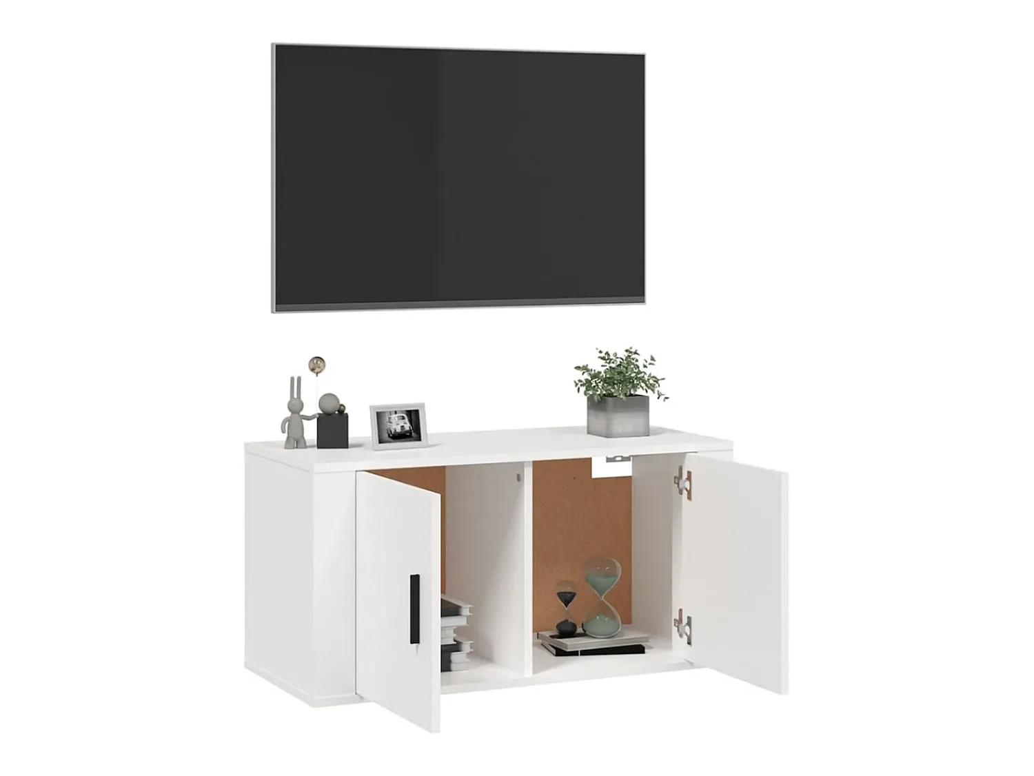 Móvel de TV de parede 80x34,5x40 cm PT678096^ Móvel De Tv