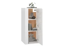 Móvel De Tv* Móvel de TV de parede 40x34,5x80 cm brilhante PT285775 Branco