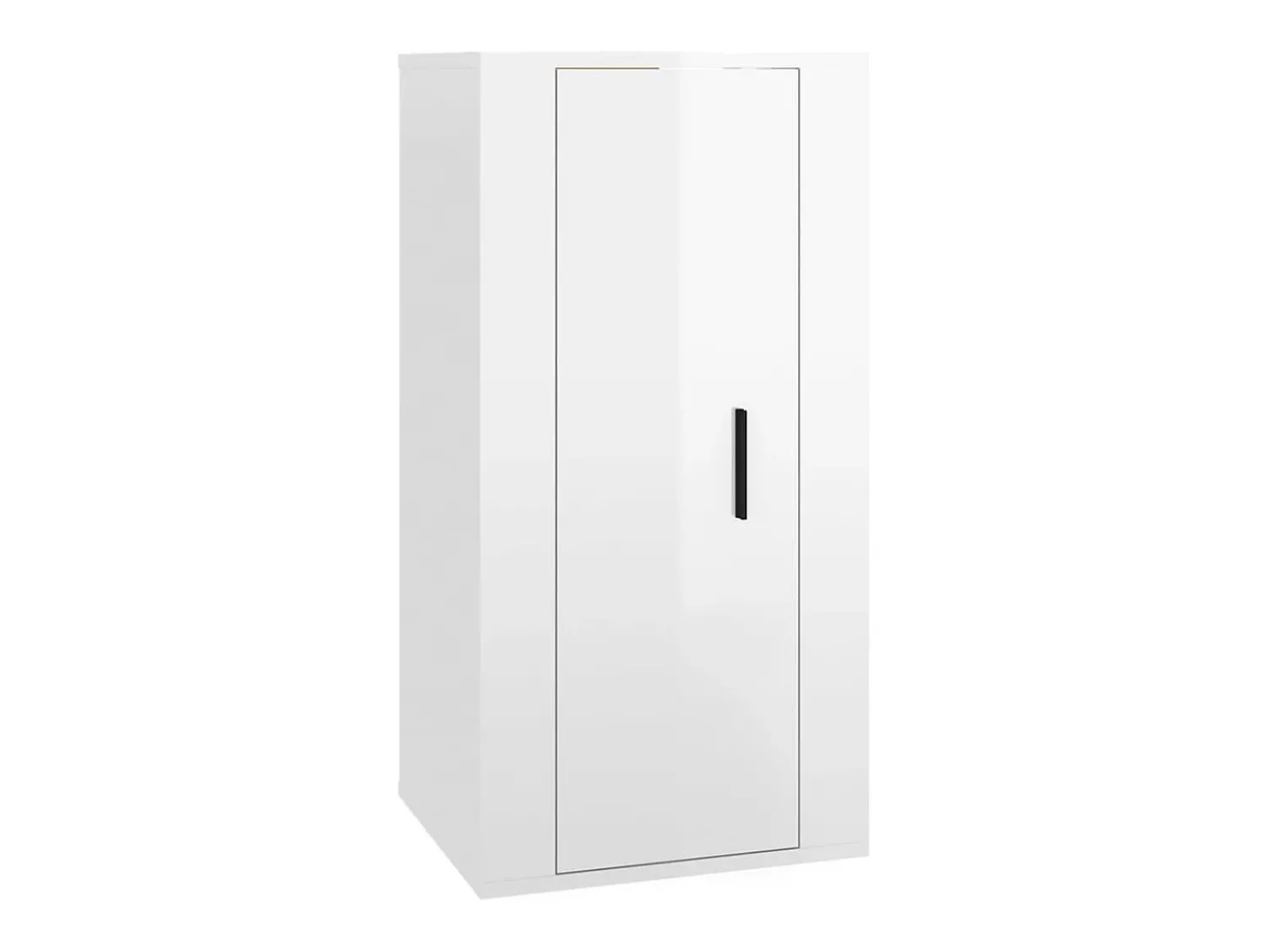 Móvel De Tv* Móvel de TV de parede 40x34,5x80 cm brilhante PT285775 Branco