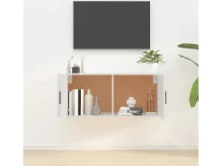 Móvel De Tv* Móvel de TV de parede 100x34,5x40 cm PT896730 Branco