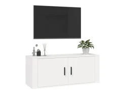 Móvel De Tv* Móvel de TV de parede 100x34,5x40 cm PT896730 Branco