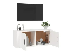 Móvel De Tv* Móvel de TV de parede 100x34,5x40 cm PT896730 Branco