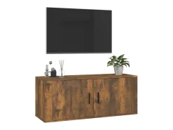vidaxl Móvel de TV de parede 100x34,5x40 cm carvalho fumado^ Móvel De Tv