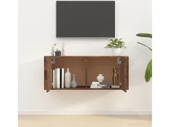 Móvel de TV de parede 100x34,5x40 cm carvalho fumado PT897830^ Móvel De Tv