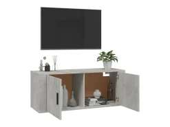 Móvel De Tv* Móvel de TV de parede 100x34,5x40 cm cimento PT246288 Cinzento