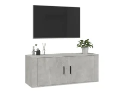 Móvel De Tv* Móvel de TV de parede 100x34,5x40 cm cimento PT246288 Cinzento