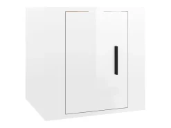 Móvel De Tv| Móvel de TV de parede 40x34,5x40 cm brilhante PT265967 Branco