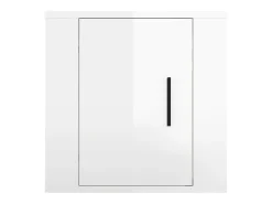 Móvel De Tv| Móvel de TV de parede 40x34,5x40 cm brilhante PT265967 Branco