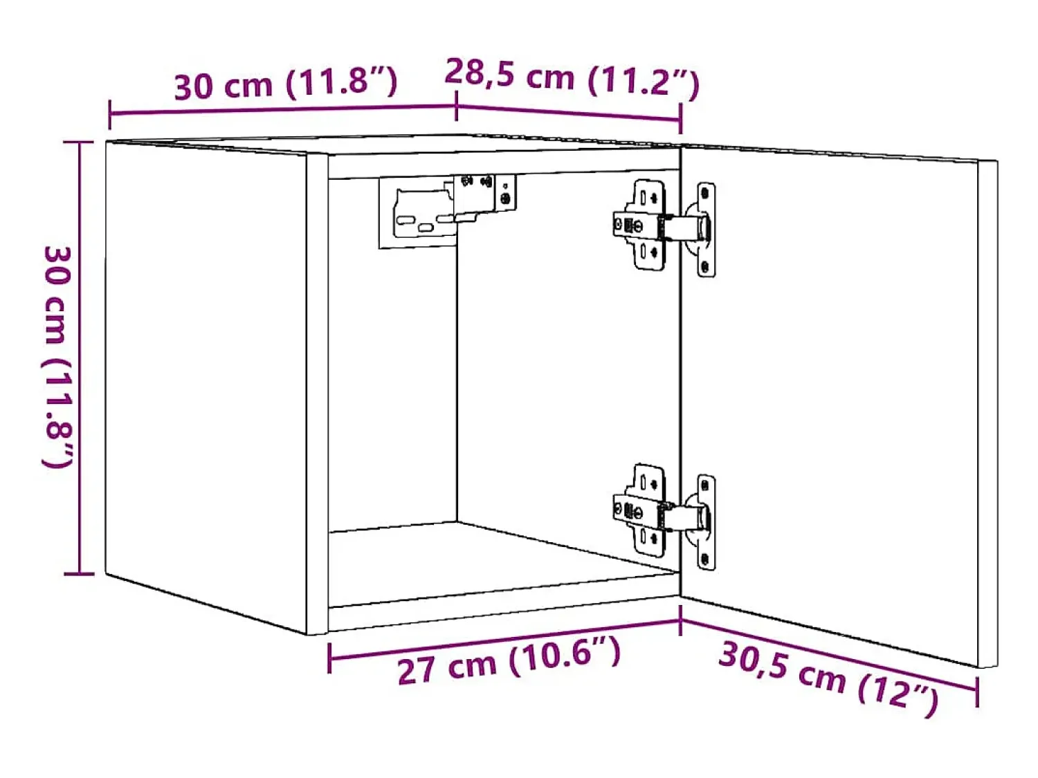 Móvel De Tv|vidaxl Móvel de TV de parede 30,5x30x30 cm carvalho sonoma Castanho