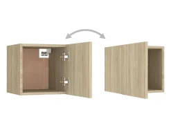 Móvel De Tv|vidaxl Móvel de TV de parede 30,5x30x30 cm carvalho sonoma Castanho