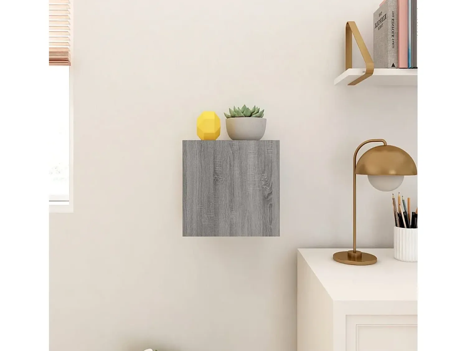 Móvel De Tv| Móvel de TV de parede 30,5x30x30 cm sonoma PT505108 Cinzento