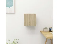 Móvel De Tv| Móvel de TV de parede 30,5x30x30 cm carvalho sonoma PT168874 Castanho