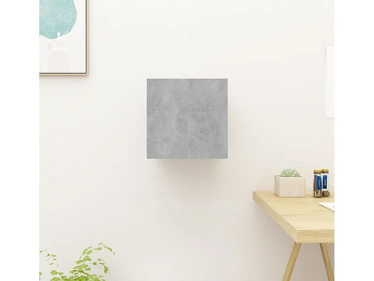 Móvel De Tv| Móvel de TV de parede 30,5x30x30 cm cimento PT777154 Cinzento