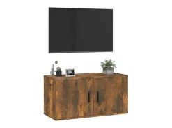 Hot Móvel de TV de parede 80x34,5x40 cm carvalho fumado PT457271 Castanho