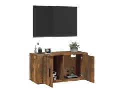 Hot Móvel de TV de parede 80x34,5x40 cm carvalho fumado PT457271 Castanho