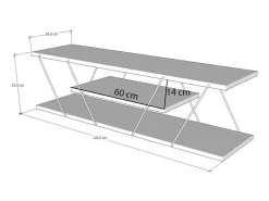 Móvel De Tv*Concept-Usine Móvel de TV design contemporâneo com prateleira HAMAR Castanho
