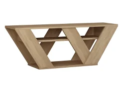 Outlet Concept-Usine Móvel de TV design contemporâneo em madeira de 110 cm com prateleiras espaçosas e cor carvalho acolhedora Castanho