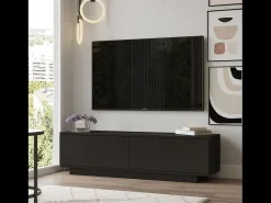 New Concept-Usine Móvel de TV Design 140cm MELI Moderno com Arrumação Preto