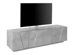 Best Dmora Móvel de TV Djungda, Aparador baixo da sala, Base de móvel de TV, 100% Fabricado na Itália, 162x44h46 cm, Cimento Cinzento