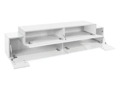 Online Dmora Móvel de TV Dmirand, aparador baixo da sala, base de móvel de TV, 100% Fabricado na Itália, 200x45h52 cm, brilhante Branco