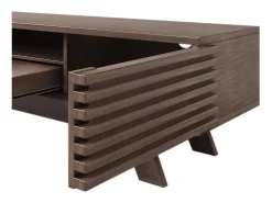 Móvel De Tv| Móvel de TV em madeira, com uma gaveta e duas portas, aparador baixo para sala de estar, 150 x 35 x 44 cm Natural escuro
