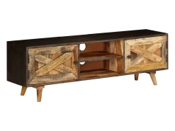 Móvel De Tv*vidaxl Móvel de TV em madeira de mangueira maciça 140x30x45 cm Natural claro