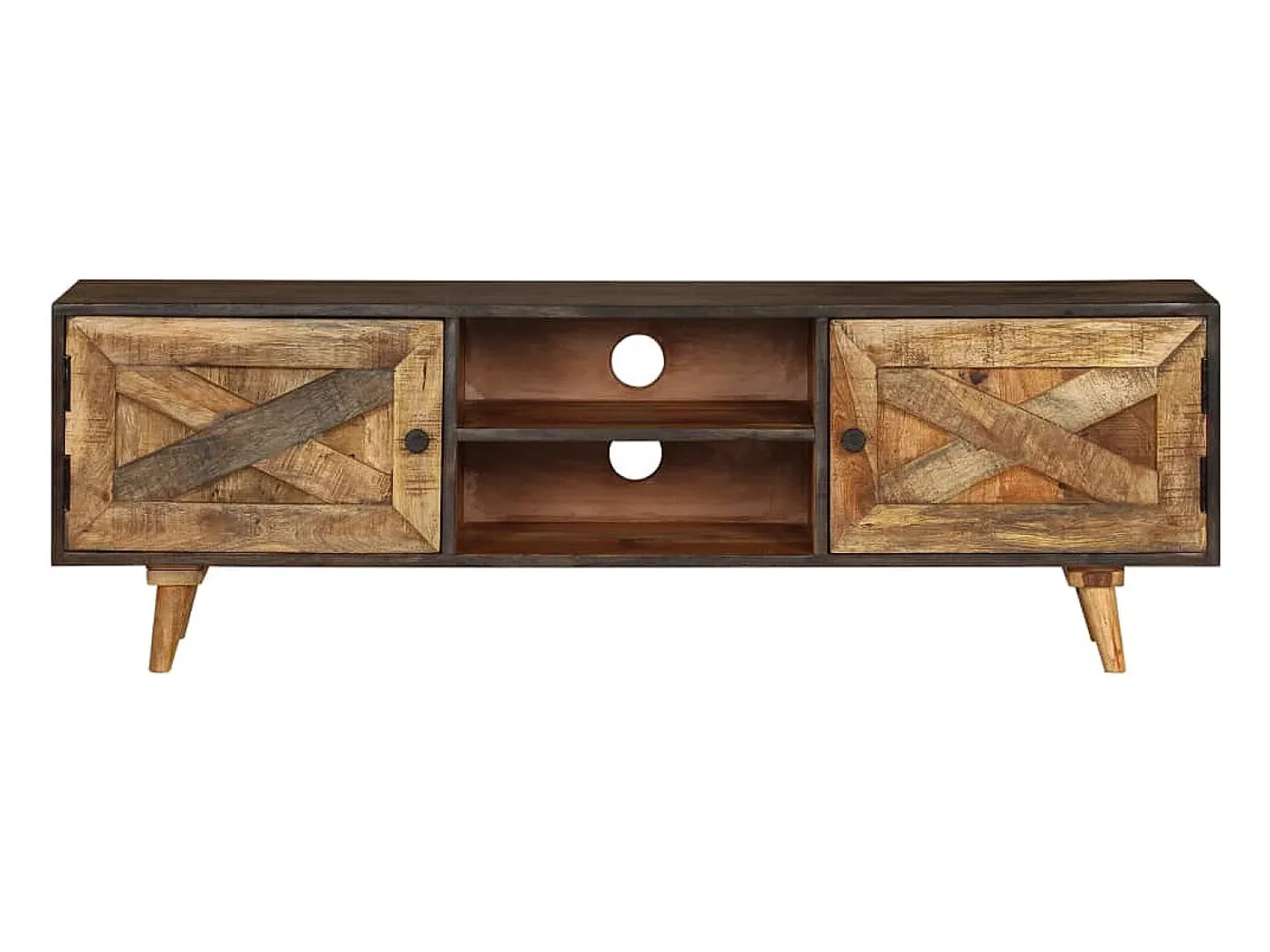 Móvel De Tv*vidaxl Móvel de TV em madeira de mangueira maciça 140x30x45 cm Natural claro