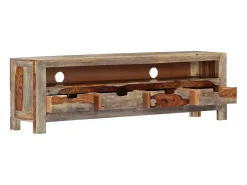 Móvel De Tv* Móvel de TV em madeira de sheesham maciça 130x30x40 cm PT945753 Castanho