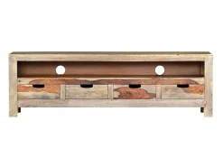 Móvel De Tv* Móvel de TV em madeira de sheesham maciça 130x30x40 cm PT945753 Castanho
