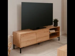 Móvel De Tv|Concept-Usine Móvel de TV em madeira industrial com armário NAVI Castanho