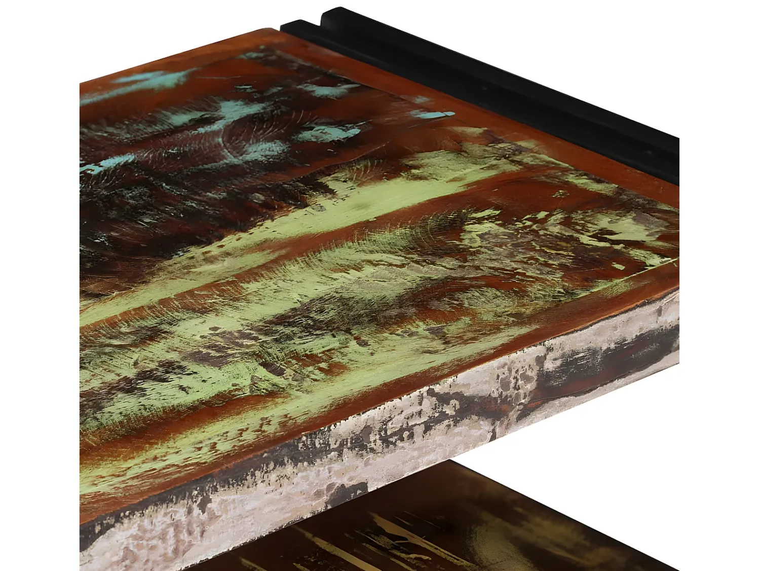 Móvel De Tv| Móvel de TV em madeira recuperada maciça 120x30x40 cm PT588360 Multicor