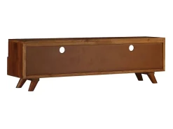 Móvel De Tv| Móvel de TV em madeira recuperada maciça 140x30x40 cm PT640992 Castanho