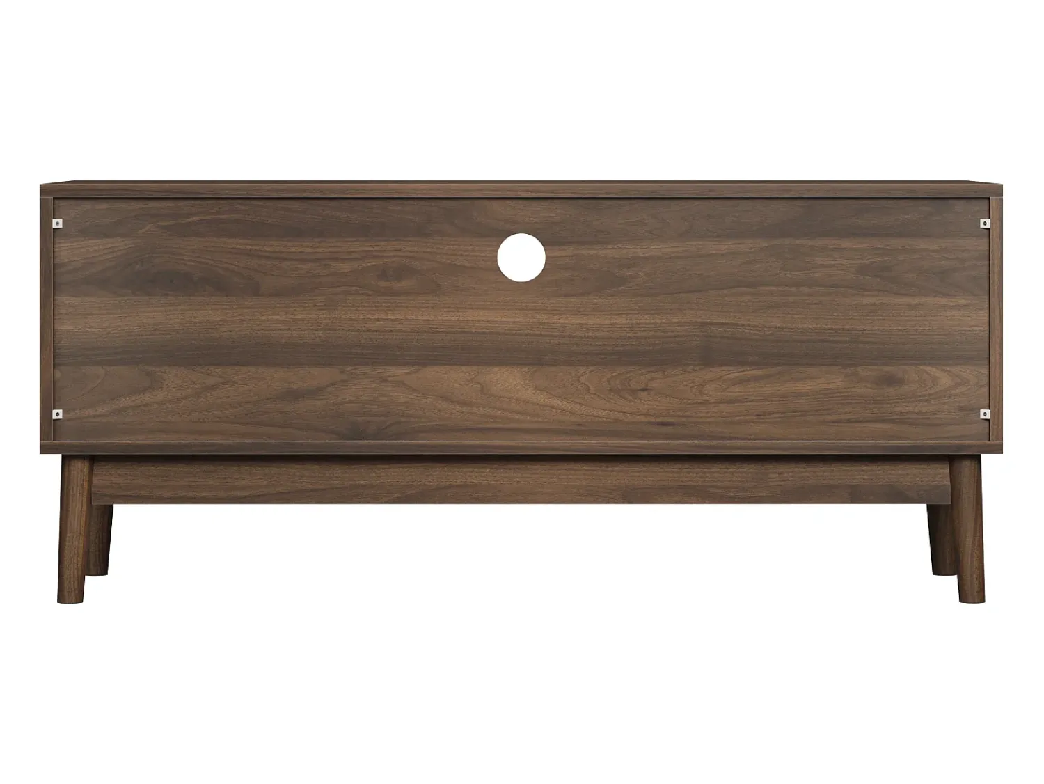 Móvel De Tv*Hauss Spole Móvel de TV em nogueira com 2 portas e arrumação aberta, estilo retro 110x40x48cm Castanho