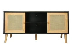 Habitat et jardin Móvel de TV escandinavo em cana "Iguana" - 120 x 30 x 56,5 cm - Design vintage e elegante^ Móvel De Tv