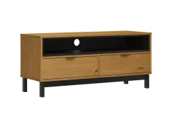 Móvel de TV FLAM 110x40x50 cm madeira de pinho maciça PT412031^ Móvel De Tv