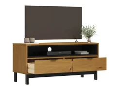 Móvel de TV FLAM 110x40x50 cm madeira de pinho maciça PT412031^ Móvel De Tv