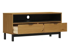 Móvel de TV FLAM 110x40x50 cm madeira de pinho maciça PT412031^ Móvel De Tv