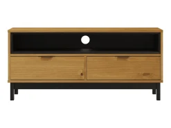 Móvel de TV FLAM 110x40x50 cm madeira de pinho maciça PT412031^ Móvel De Tv